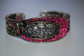 Bracelet Bangle Fuchsia glitters