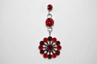 Pendientes Dama rojo y grana