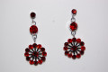 Pendientes Dama rojo y grana