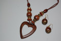 Conjunto corazon madera