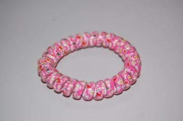 Pulsera espiral rosa birds