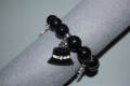 Bracelet beads black and hat